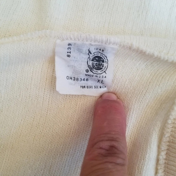 Vintage Robert Bruce White Ribbed Knit Sweater Vest Union Label - Picture 3 of 11